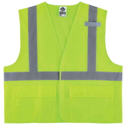 Ergodyne GloWear 8220HL Class 2 Standard Mesh Vest Hook Loop - Lime