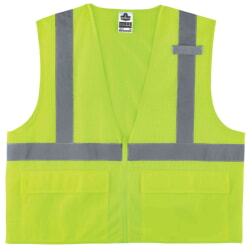 Ergodyne GloWear 8220Z Class 2 Standard Mesh Vest with Zipper - Lime