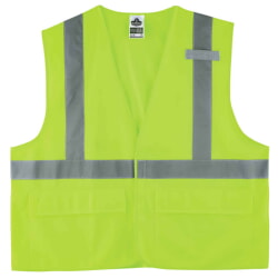 Ergodyne GloWear 8225HL Class 2 Standard Solid Vest Hook Loop - Lime