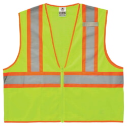 Ergodyne GloWear 8229Z Class 2 Economy Two-Tone Vest with Zipper - Lime