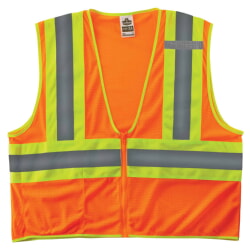 Ergodyne GloWear 8229Z Class 2 Economy Two-Tone Vest with Zipper - Orange