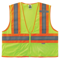 Ergodyne GloWear 8230Z Class 2 Two-Tone Mesh Vest with Zipper - Lime
