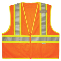 Ergodyne GloWear 8230Z Class 2 Two-Tone Mesh Vest with Zipper - Orange