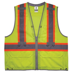 Ergodyne GloWear 8231TV Hi-Vis Tool Tethering Safety Vest Class 2 - Lime
