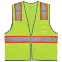 Ergodyne GloWear 8246Z Two-Tone Mesh Vest Class 2 with Zipper - Lime