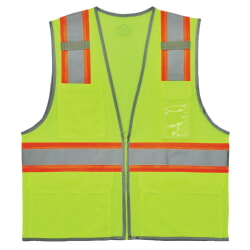 Ergodyne GloWear 8246Z-S Two-Tone Mesh Vest Class 2 with Zipper - Lime