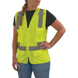 Ergodyne 8247ZW Women's Hi-Vis Green Surveyor Vest Type R Class 2