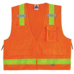 Ergodyne GloWear 8250ZHG Class 2 Surveyors Vest Combined Performance Tape - Orange