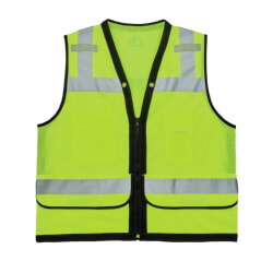 Ergodyne GloWear 8253HDZ Heavy-Duty Mesh Surveyors Vest Class 2 Zipper - Lime