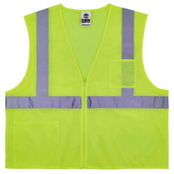 Ergodyne GloWear 8256Z Class 2 Self-Extinguishing Vest with Zipper - Lime