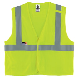 Ergodyne GloWear 8263FRHL Class 2 Economy FR Safety Vest Hook Loop - Lime