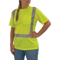 Ergodyne 8274 GloWear Women's Hi-Vis Green T-Shirt Class 2