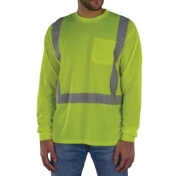 Ergodyne 8284 GloWear Hi-Vis Green Long Sleeve T-Shirt Class 2