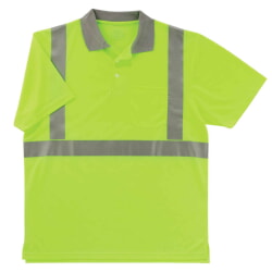 Ergodyne GloWear 8295 Class 2 Short Sleeve Hi-Vis Polo Shirt - Hi Vis Lime