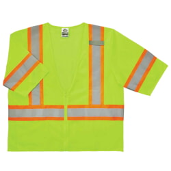 Ergodyne GloWear 8330Z Class 3 Two-Tone Vest with Zipper - Lime
