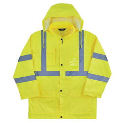 Ergodyne GloWear 8366 Lightweight Rain Jacket Class 3 - Hi-Vis Lime