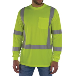 Ergodyne 8368 Hi-Vis Green Long Sleeve T-Shirt Class 3 Type R