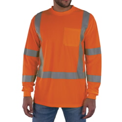 Ergodyne 8368 Hi-Vis Orange Long Sleeve T-Shirt Class 3 Type R