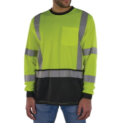 Ergodyne 8369BK GloWear Hi-Vis Green Long Sleeve T-Shirt Class 3