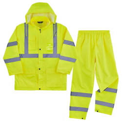 Ergodyne GloWear 8376K Lime Lightweight HV Rain Suit