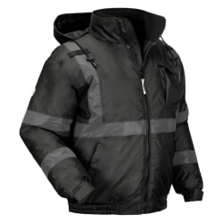 Ergodyne GloWear 8377EV Enhanced Visibility Winter Bomber Jacket - Black
