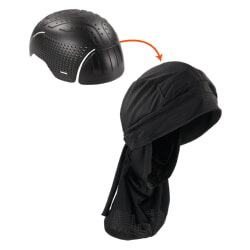 Ergodyne Skullerz 8941 Black Mesh Dreadlock Tube Bump Cap Insert