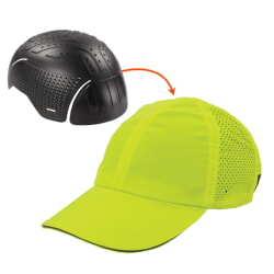 Ergodyne Skullerz 8947 Lightweight Baseball Hat Bump Cap Insert - Lime