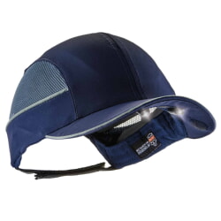 Ergodyne Skullerz 8960 Short Brim Navy Bump Cap Hat LED Lighting