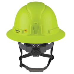 Ergodyne 60601 Skullerz 8963-MIPS Hi Viz Green Full Brim Safety Helmet Class E