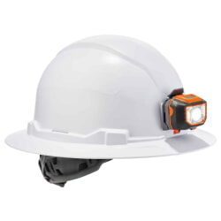 Ergodyne Skullerz 8971LED White Hard Hat Full Brim LED Light Type 1, Class E