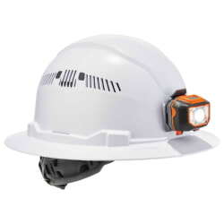 Ergodyne Skullerz 8973LED White Hard Hat Full Brim LED Light Type 1 Class C