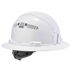 Ergodyne Skullerz 8973 White Hard Hat Full Brim Vented Type 1 Class C