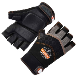 Ergodyne ProFlex 900 Black Half-Finger Impact Gloves