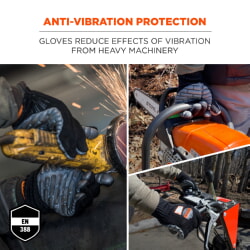 Ergodyne ProFlex 9000 Black Lightweight Anti-Vibration Gloves