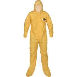 Lakeland C1S414Y ChemMax 1 Serged Seam Coverall Hood/Boots