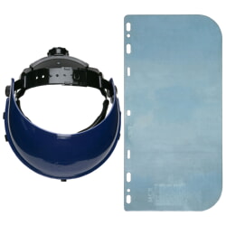 MCR Safety 103640 Ratchet Headgear with PETG Face Shield [16 Pack]