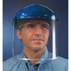 MCR Safety 103640A Combo Package Blue Ratcheting Take Up Headgear [16 Pack]