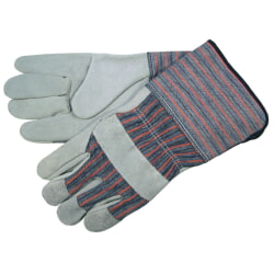 MCR Safety 1310 Cowhide Leather glove With Long Double Rubberized Cuff [12 PACK]