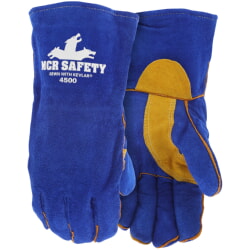 MCR Safety 4500 Cowhide Leather Welding Glove With Reinforced Wing Thumb [12 PACK]