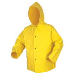 MCR Safety 800JH Concord Waterproof Yellow Rain Jacket Attached Hood