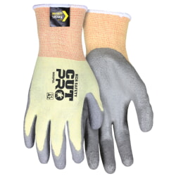 MCR Safety 9693PU CutPro Gloves  15G Stretch Kevlar, Gray PU Palm, Touchscreen, Lightweight [12 PACK]