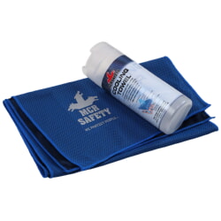 MCR CGT13 Blue Microfiber Cooling Towel with Container
