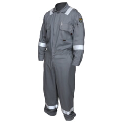 MCR Safety DCWURG FR Coverall CAT 2 Gray with Silver Reflective