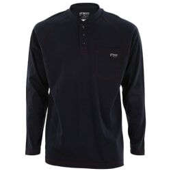 MCR Safety MCRH1N FR Long Sleeve Henley Work Shirt Navy CAT 2