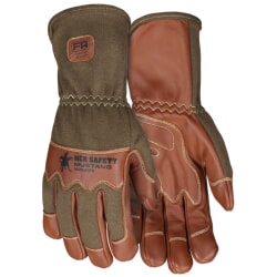 MCR Safety MU3624GFR FR Mustang Utility Leather Drivers Work Glove CAT 2