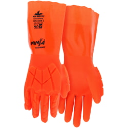 MCR Safety N2658HVO Hi Viz Alchemy Cut A4 Work Glove 14 Inch Long 15 Gauge Orange