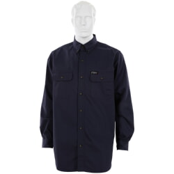 MCR Safety MCRS1N FR Cotton Long Sleeve Work Shirt Navy CAT 2