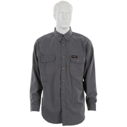 MCR Safety MCRSBS1001 FR Cotton Long Sleeve Vented Shirt Gray CAT 2