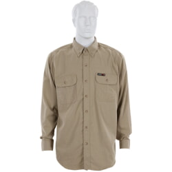 MCR Safety SBS1003 FR Cotton Long Sleeve And Vented Tan CAT 2