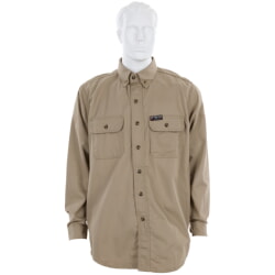 MCR Safety MCRSBS2002 Vented FR Cotton Long Sleeve Shirt Tan CAT 2